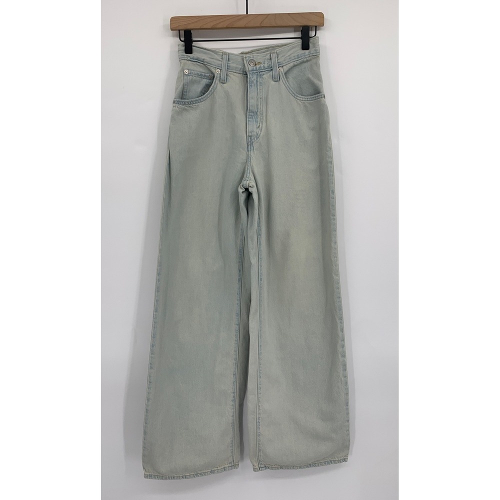 Levis Cinch Baggy Jeans Women 25 Blue Wide Leg Light Wash Denim Pants
